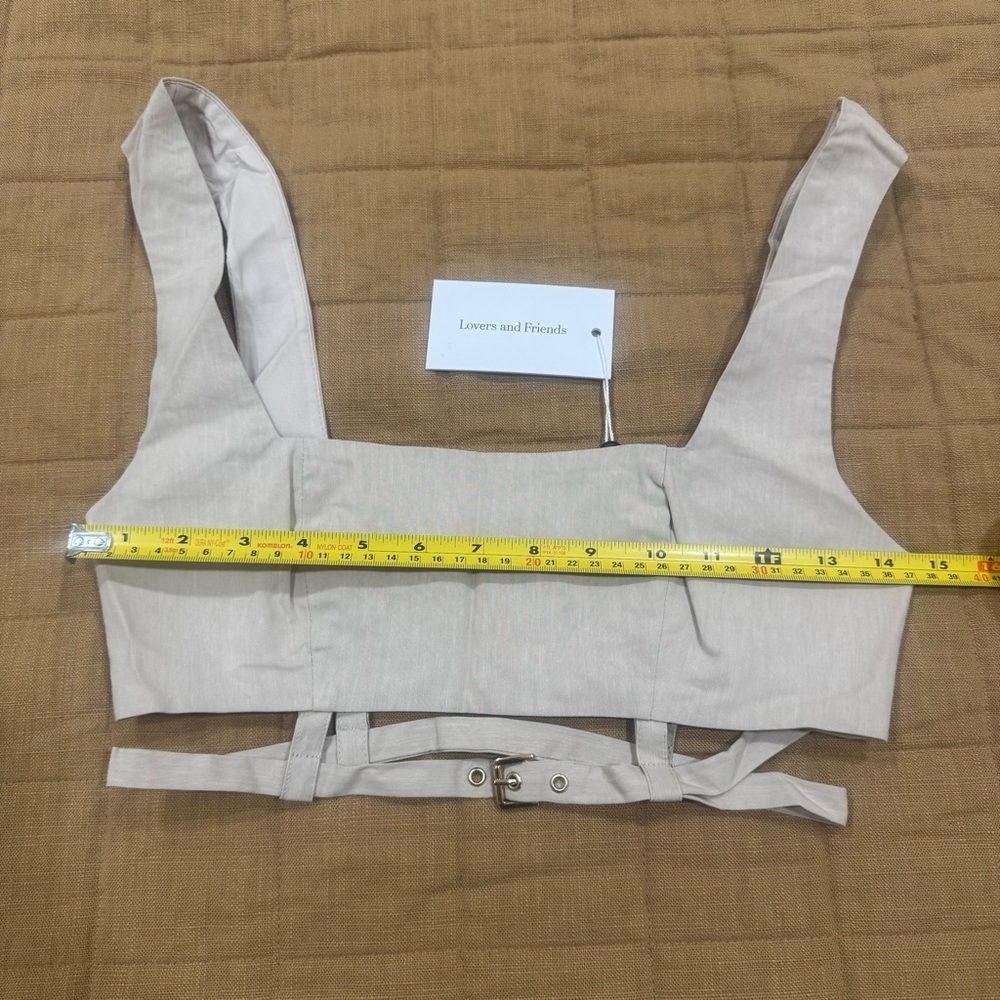 NWT Lovers & Friends Cinzia Bra Top in Beige Neutral Size XS Retail $138 - Picture 6 of 7